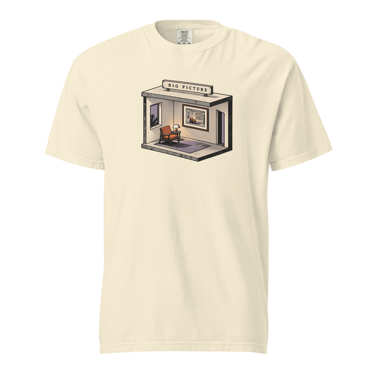 Big Picture — Graphic T-Shirt on Ivory Comfort Colors 1717 — ghost front view