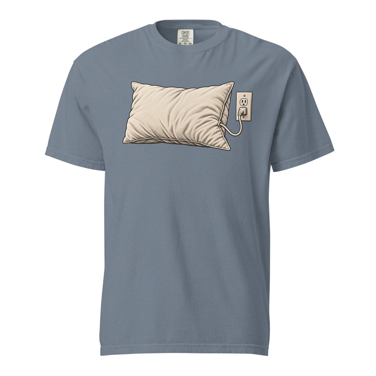 Power Nap — Graphic T-Shirt on Blue Jean Comfort Colors 1717 — ghost front view