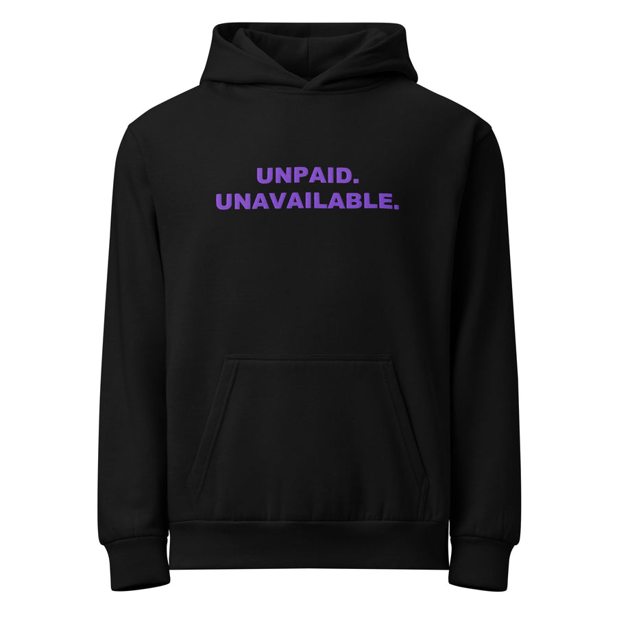 Unpaid. Unavailable. — black embroidered hoodie included in the matching set
