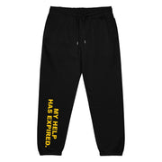 My Help Has Expired. — matching black cuffed sweatpants included in the set