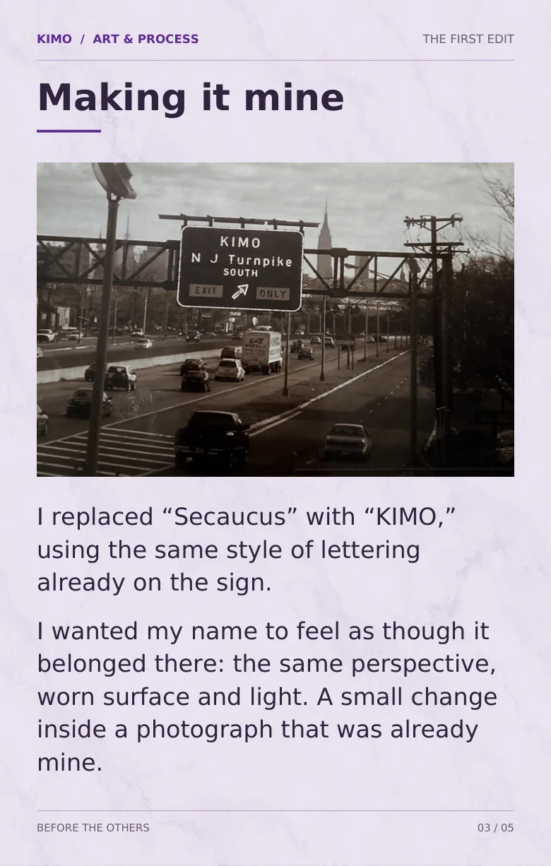 Before the Others process book — page 3 of 5
