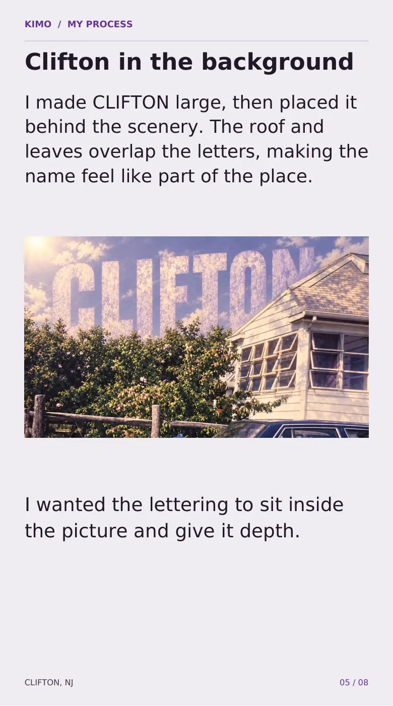 Clifton, NJ process book — page 5 of 8