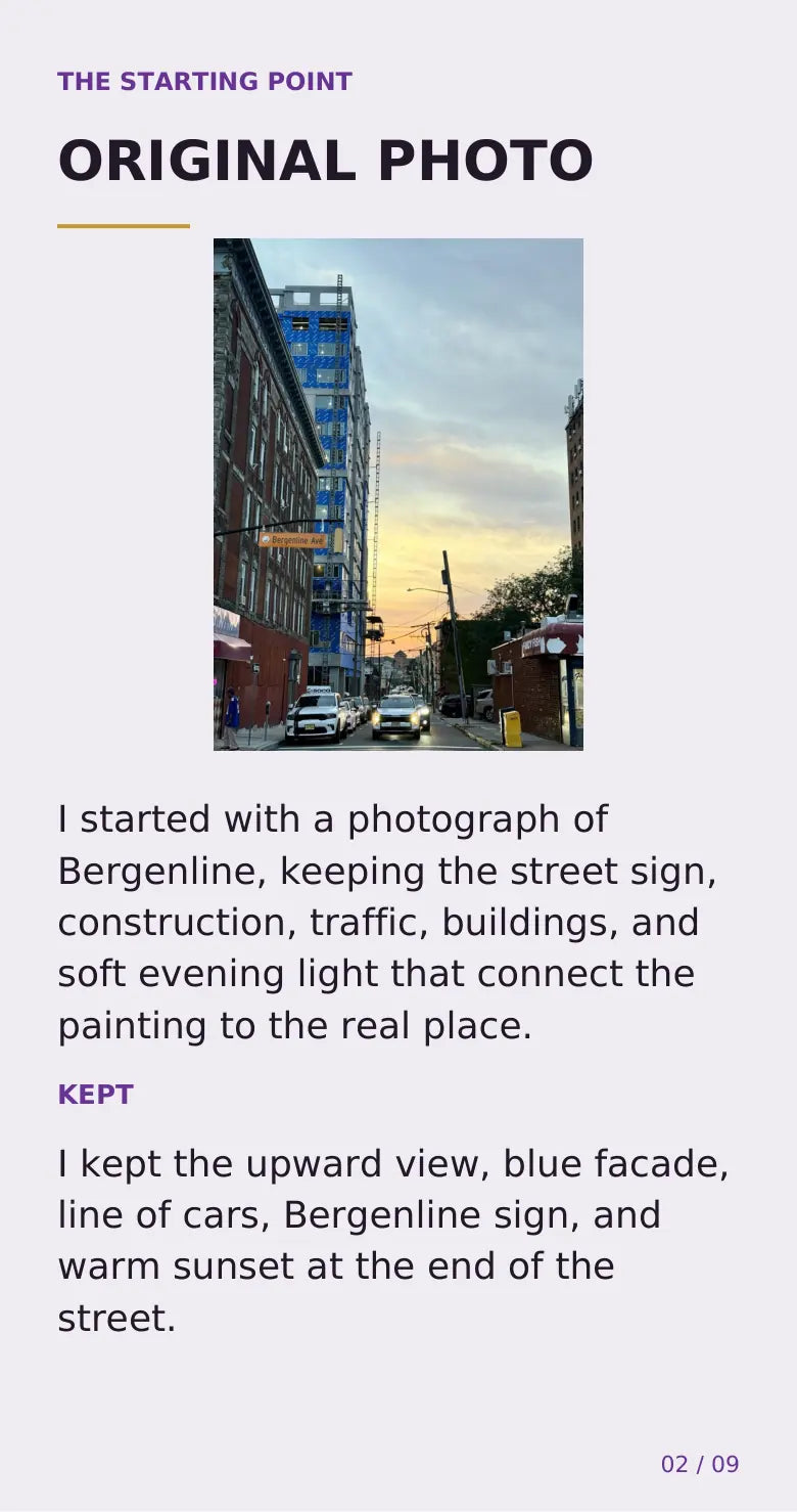 Bergenline process book — page 2 of 9