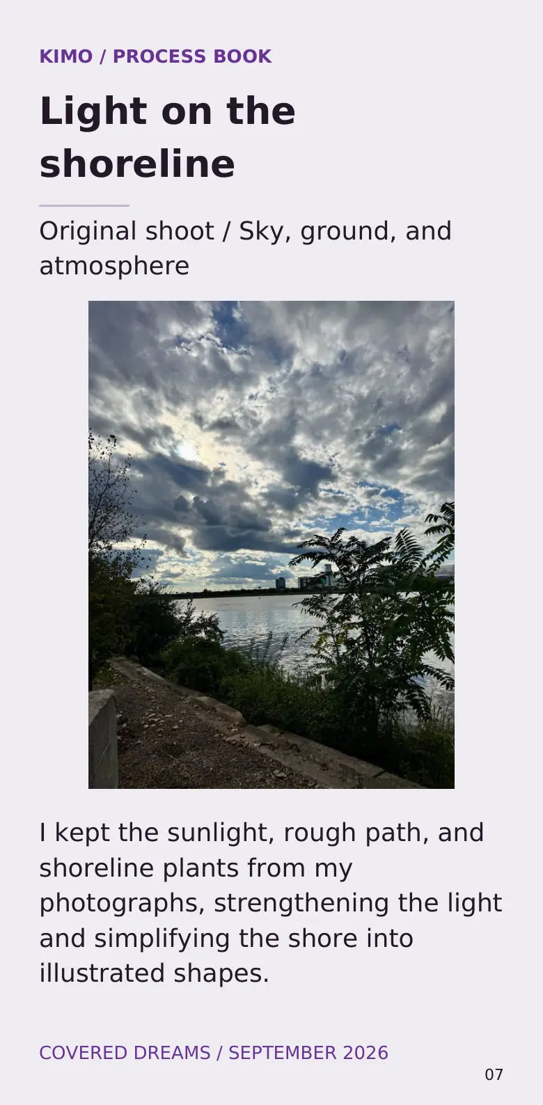 Covered Dreams process book — page 7 of 12