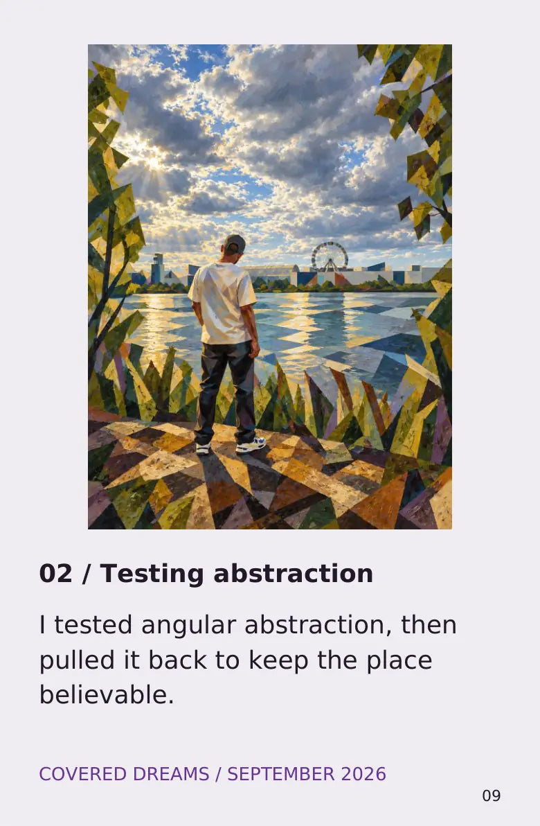 Covered Dreams process book — page 9 of 12