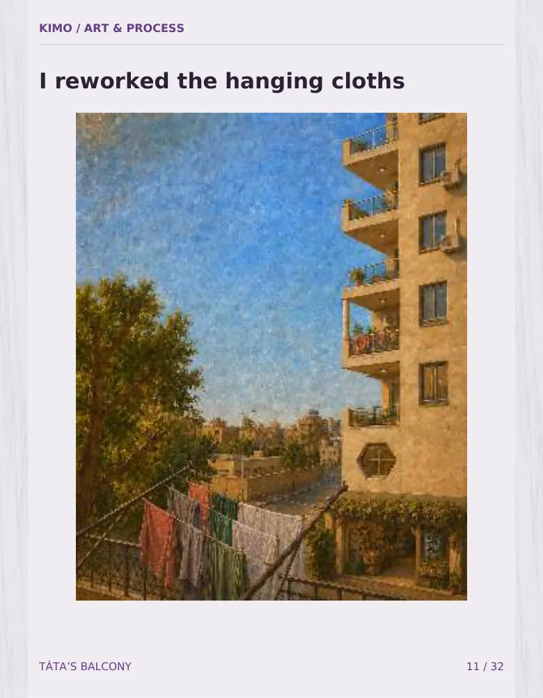 Táta’s Balcony process book — page 11 of 32