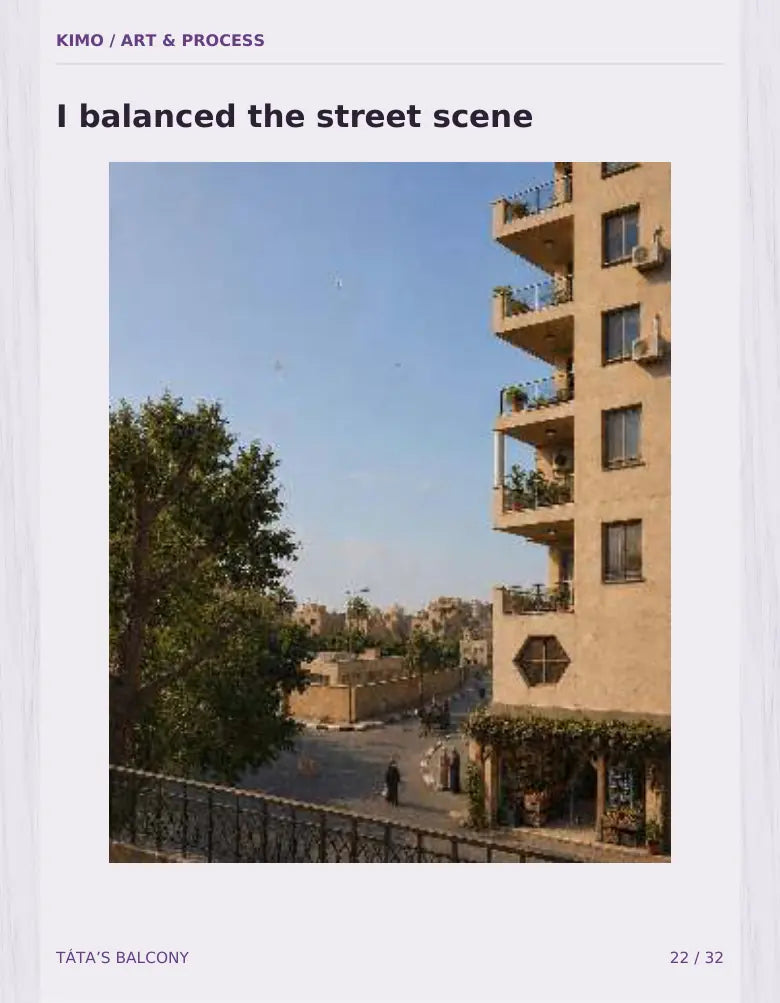 Táta’s Balcony process book — page 22 of 32