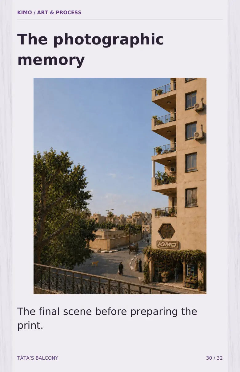 Táta’s Balcony process book — page 30 of 32