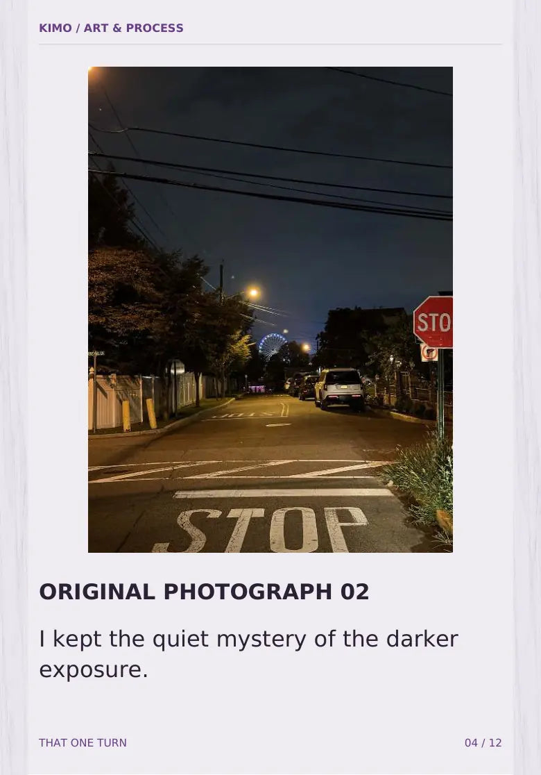 That One Turn process book — page 4 of 12