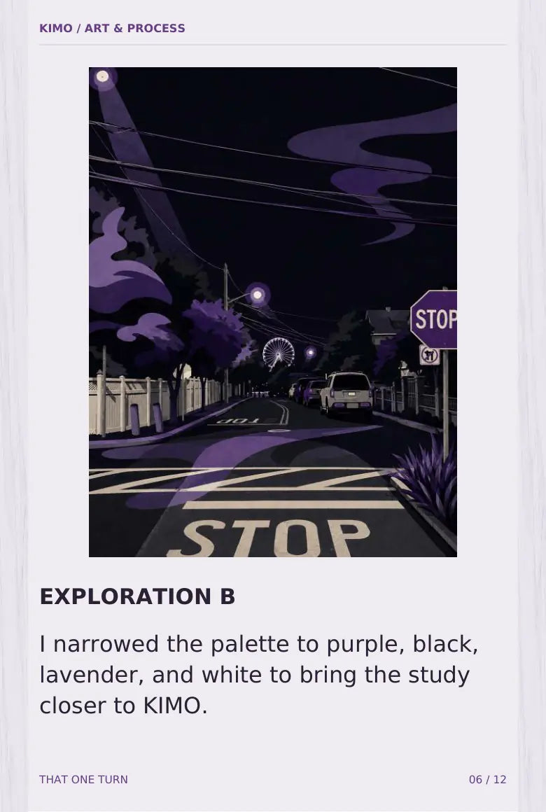 That One Turn process book — page 6 of 12