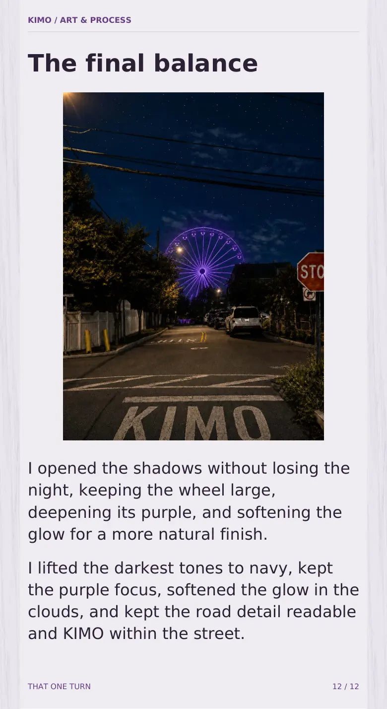 That One Turn process book — page 12 of 12