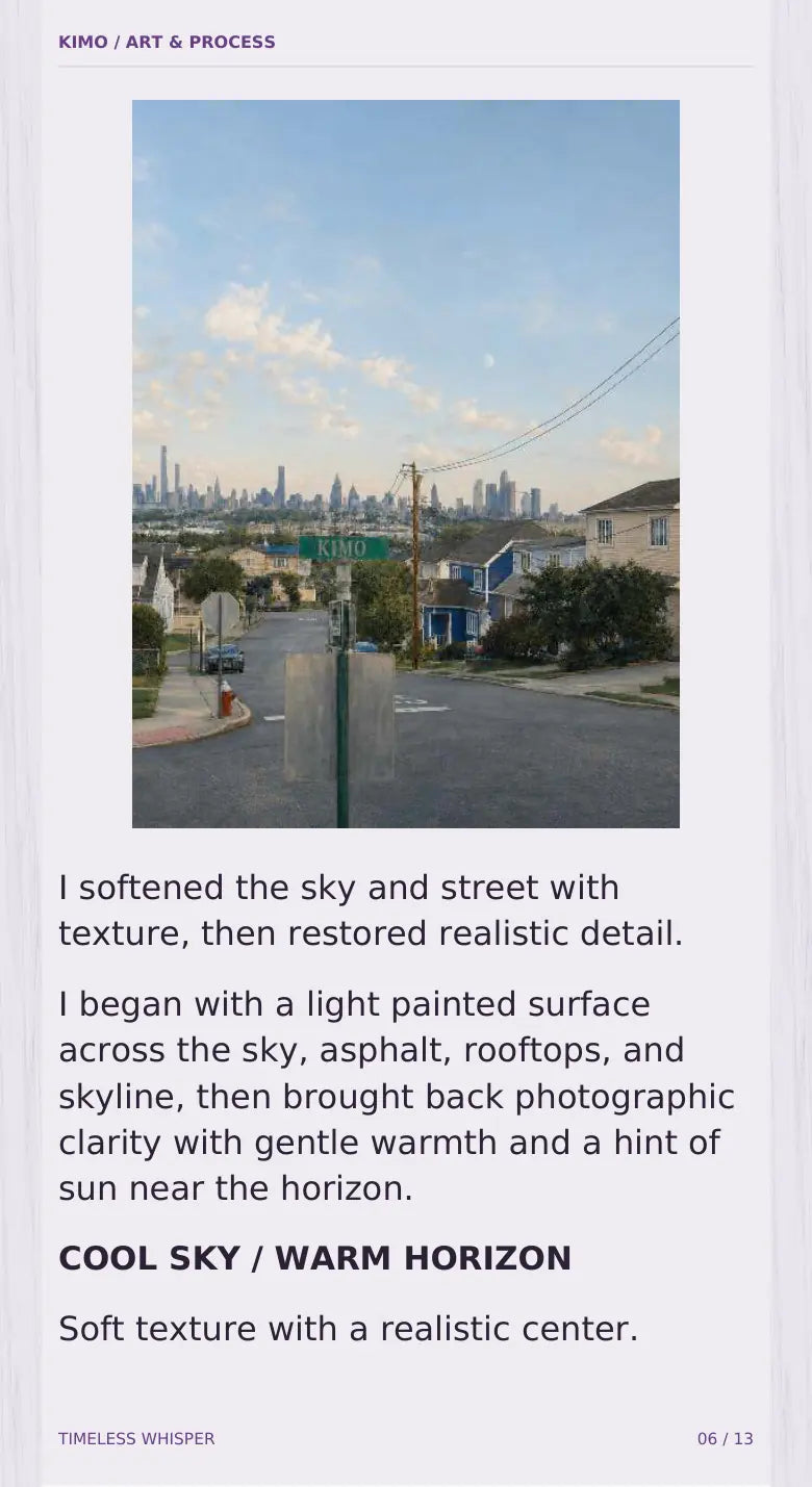 Timeless Whisper process book — page 6 of 13