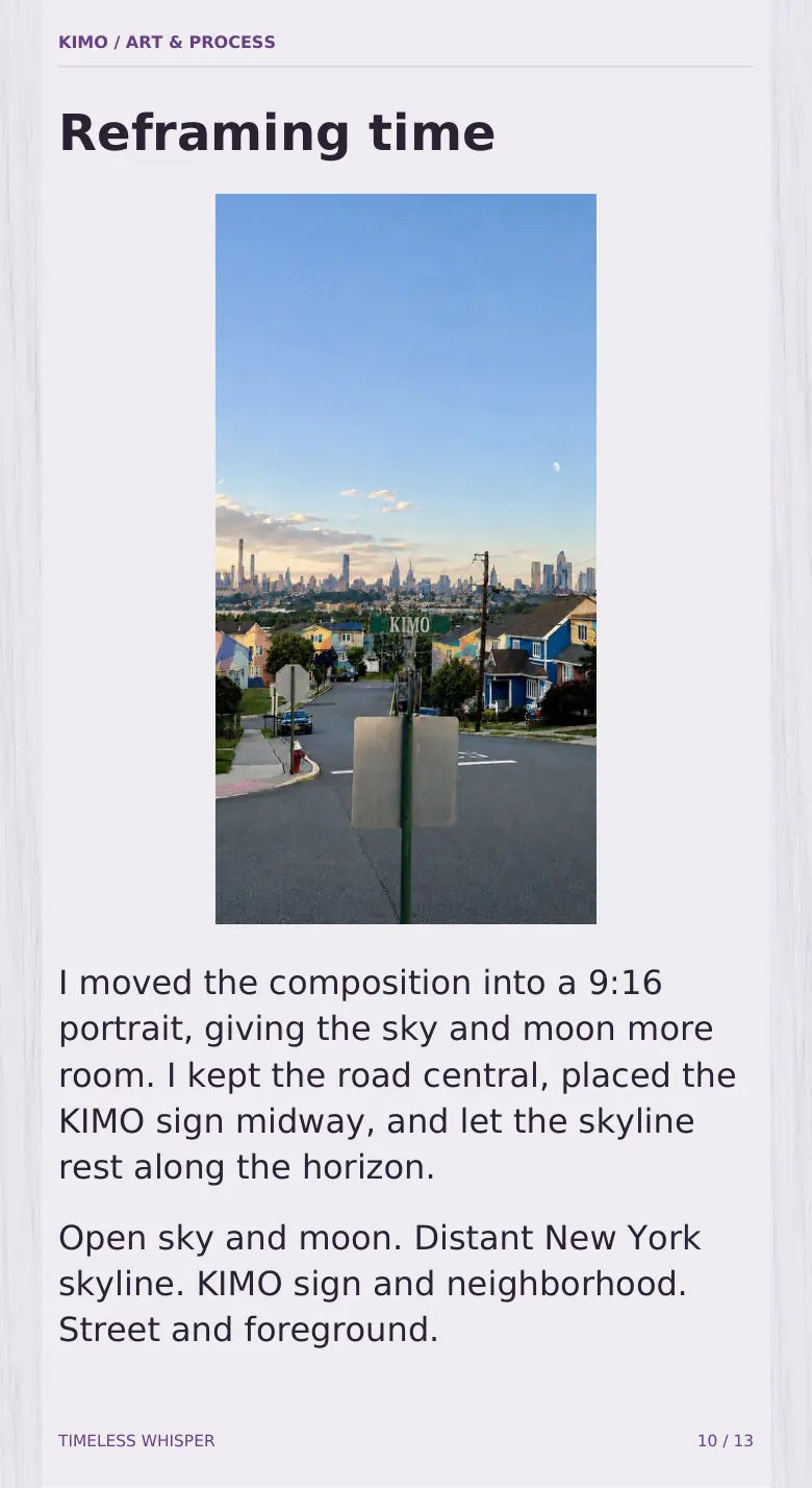 Timeless Whisper process book — page 10 of 13